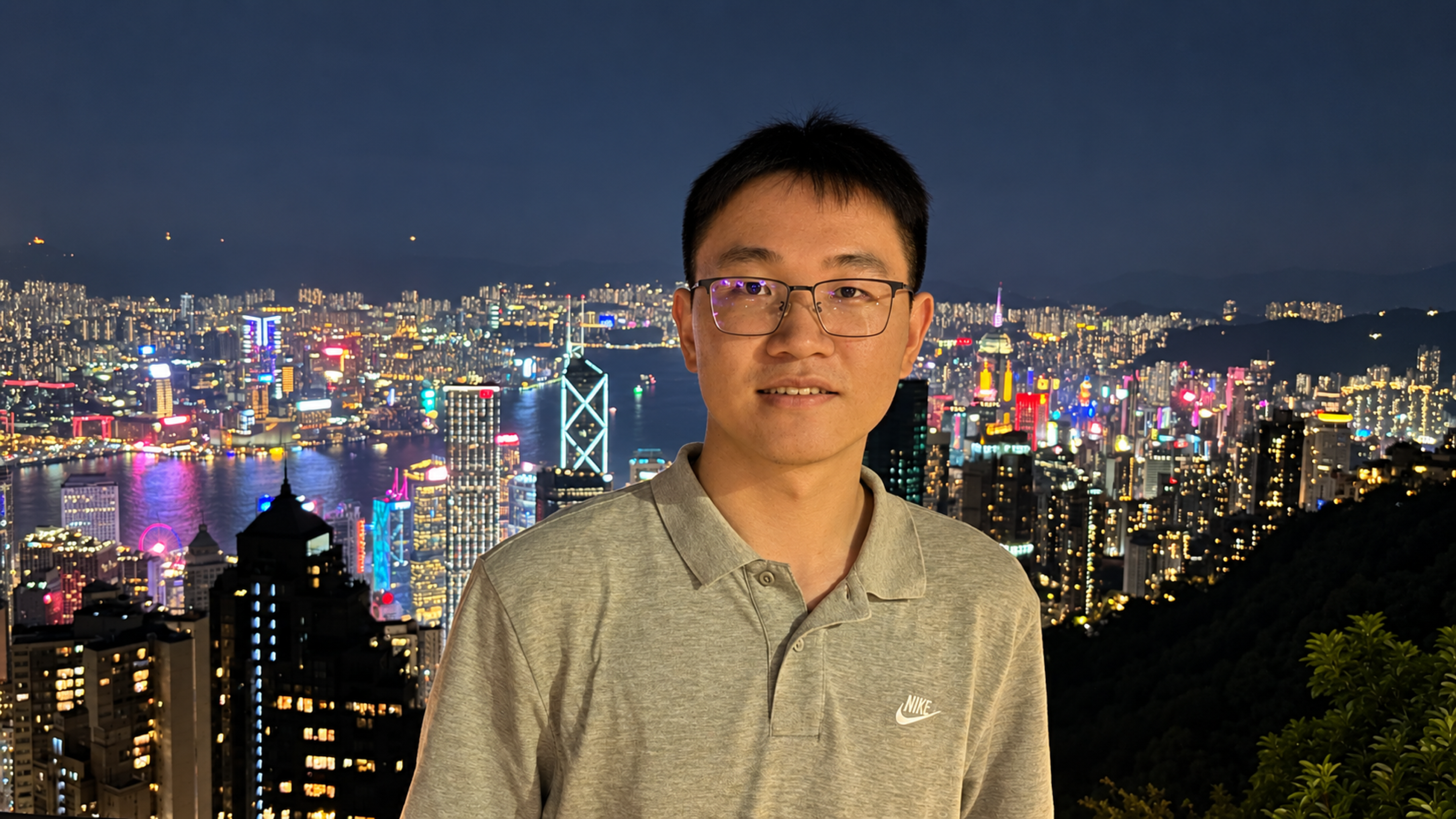 Shaohang Wei at Victoria Peak, Hong Kong