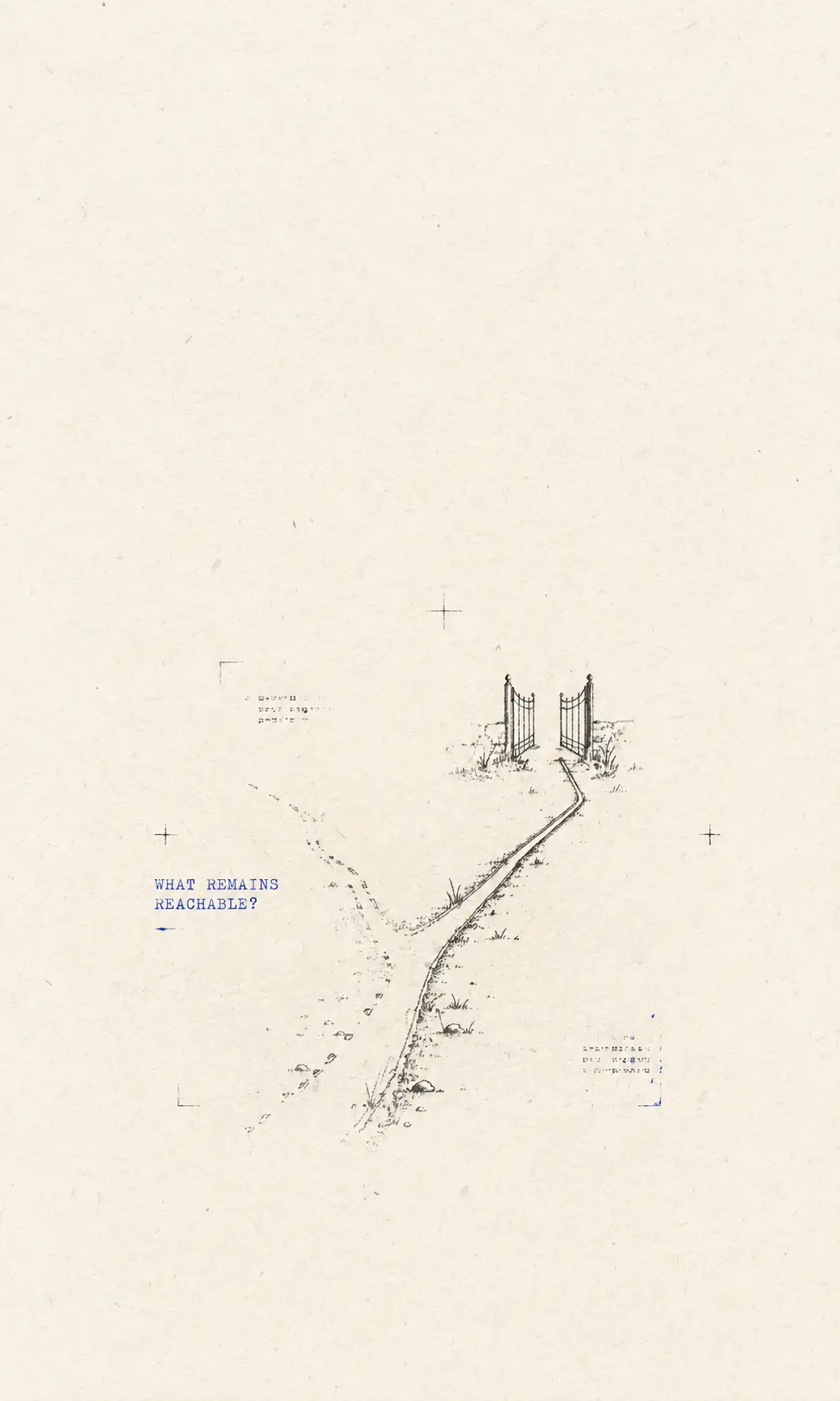 Hand-drawn editorial illustration of two paper routes, one fading and one remaining open through a small gate.
